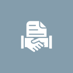 Global navigation symbol with hand